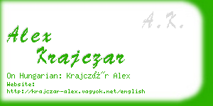 alex krajczar business card